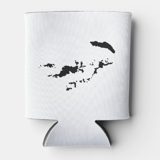 イギリスヴァージンアイランズシルエット 缶クーラー (正面)