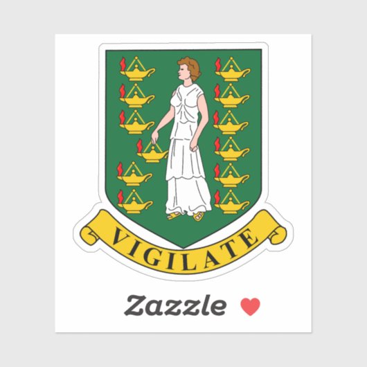 イギリスヴァージン諸島の紋章 シール (シート)