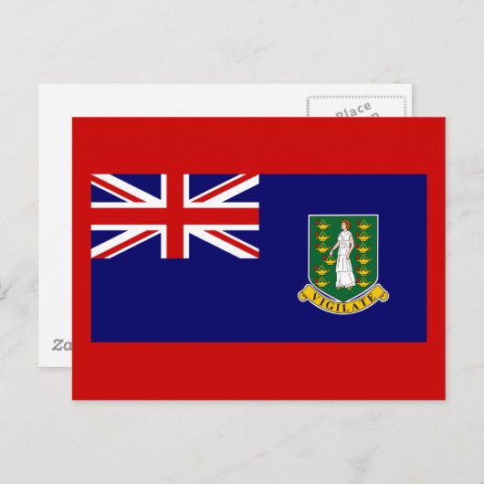 イギリスヴァージン諸島国旗 ポストカード (正面/裏面)