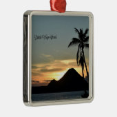 イギリスヴァージン諸島、夕日、 メタルオーナメント (右)