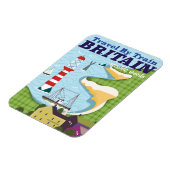 イギリスヴィンテージ列車休暇ポスター マグネット (左側)