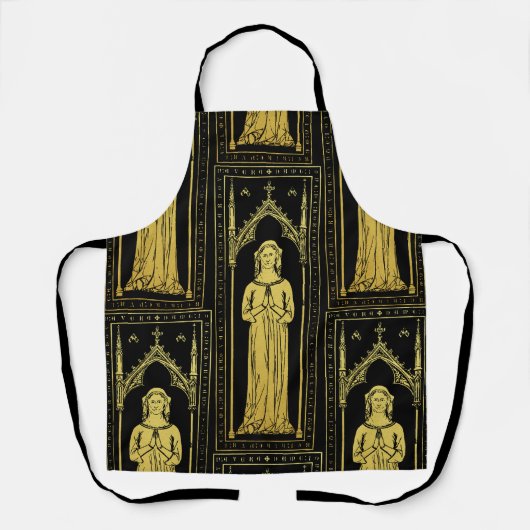 イギリス中世ポートレート1300レディージョアンコバム エプロン (正面)
