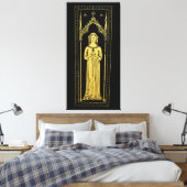 イギリス中世ポートレート1300レディージョアンコバム キャンバスプリント (インサイチュ (寝室))