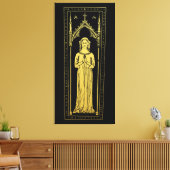 イギリス中世ポートレート1300レディージョアンコバム キャンバスプリント (インサイチュ (リビング))