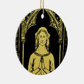 イギリス中世ポートレート1300レディージョアンコバム セラミックオーナメント (右)