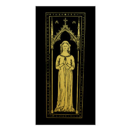 イギリス中世ポートレート1300レディージョアンコバム ポスター