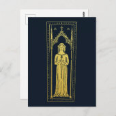 イギリス中世ポートレート1300レディージョアンコバム ポストカード (正面/裏面)