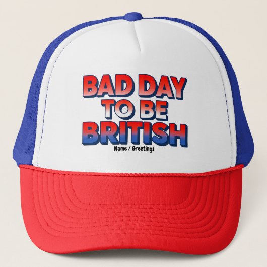 イギリス人にとって悪い日、7月4日 楽しい引用 キャップ (正面)