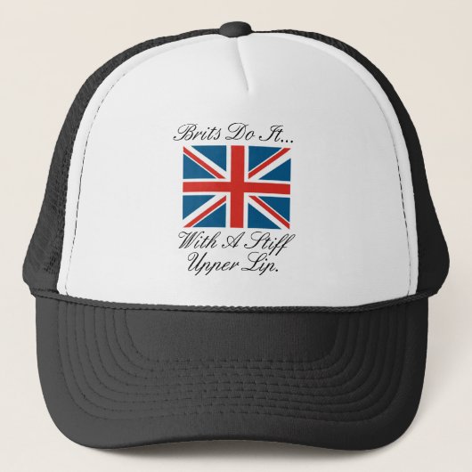 イギリス人は固い上唇でやる キャップ (正面)