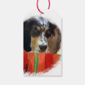 イギリス人セッターのクリスマスプレゼント ギフトタグ (裏面)