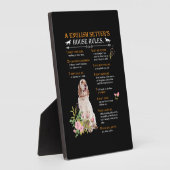 イギリス人セッターの家の規則 フォトプラーク (側面)