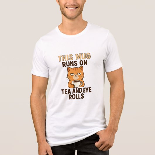 イギリス人御用達！お茶と呆れた顔で動くマグカップ トライブレンドＴシャツ (正面)