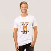 イギリス人御用達！お茶と呆れた顔で動くマグカップ トライブレンドＴシャツ (正面全面)