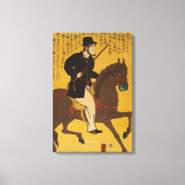 イギリス人1861年頃の乗馬ヴィンテージ キャンバスプリント