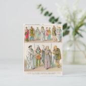 イギリス人、ガウルス人、ドイツ人のドレス ポストカード (スタンド正面)