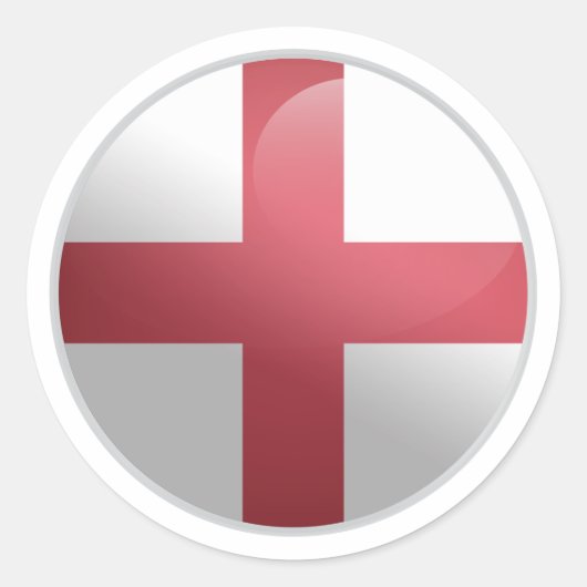 イギリス光沢サークル国旗 ラウンドシール (正面)
