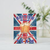 イギリス公式の飲みチーム。ビールおもしろい ポストカード (スタンド正面)