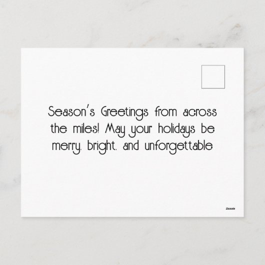 イギリス冬のヴィンテージクリスマス シーズンポストカード (裏面)