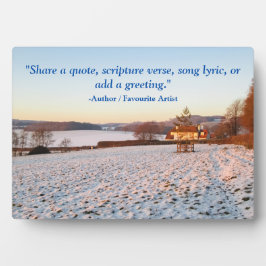 イギリス冬の夕日パーソナライズされた- フォトプラーク