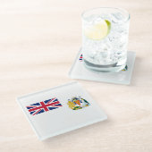 イギリス南極地域の旗 ガラスコースター (アングル)