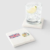 イギリス南極地域の旗 ストーンコースター (横)