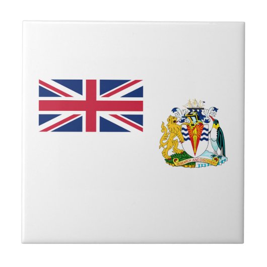 イギリス南極地域の旗 タイル (正面)