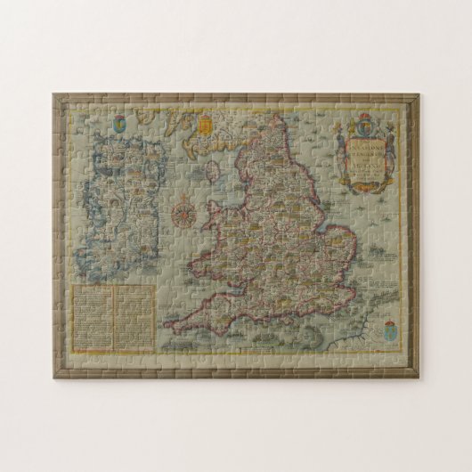 イギリス及びアイルランドの侵入の地図 ジグソーパズル (横)