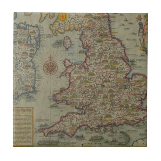 イギリス及びアイルランドの侵入の地図 タイル (正面)