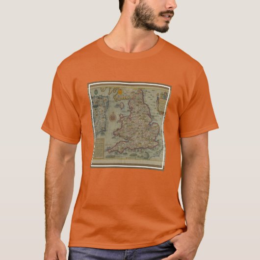 イギリス及びアイルランドの侵入の地図 Tシャツ (正面)