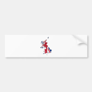 イギリス及び王冠の依存の旗Map_3 バンパーステッカー