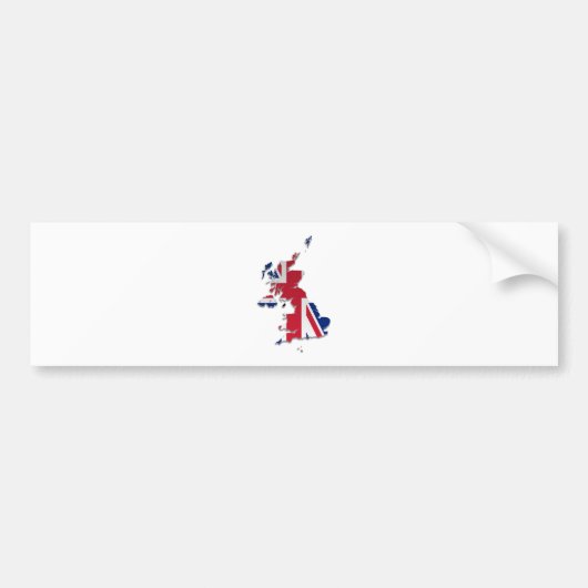 イギリス及び王冠の依存の旗Map_3 バンパーステッカー (正面)