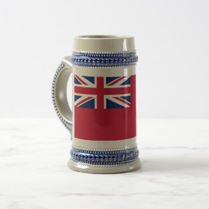 イギリス商人海軍レッドエンサインマグカップまたはタンブラー ビールジョッキ