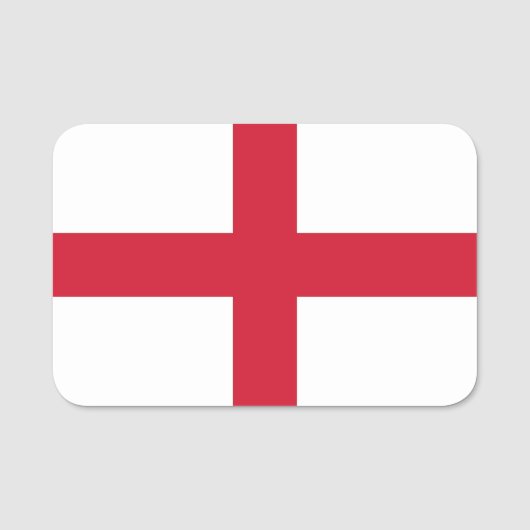 イギリス国旗が付いた愛国的な名前タグ 名札 (正面)