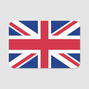 イギリス国旗が付いた愛国的な名統一された札 名札