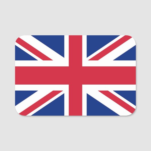 イギリス国旗が付いた愛国的な名統一された札 名札 (正面)