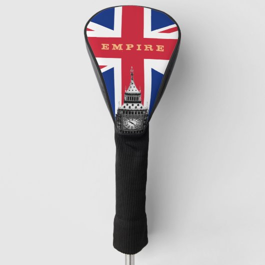 イギリス国旗とエンパイア・キングダムのゴルフクラブが英国をカバー ゴルフヘッドカバー (正面)
