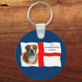 イギリス国旗とブルドッグ・キーチェーン キーホルダー (正面)