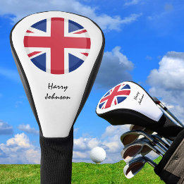 イギリス国旗とモノグラムのゴルフクラブが英国をカバー ゴルフヘッドカバー