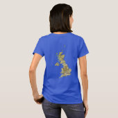 イギリス国旗と地図dk Tシャツ (裏面フル)