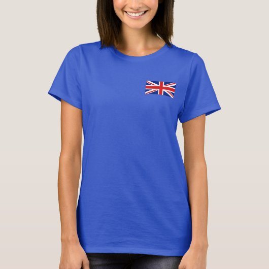イギリス国旗と地図dk Tシャツ (正面)