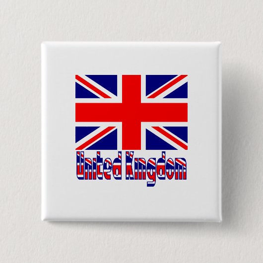 イギリス国旗と文字 缶バッジ (正面)