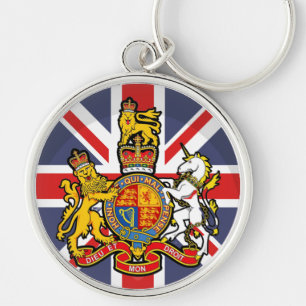 イギリス国旗と王室の紋章 キーホルダー