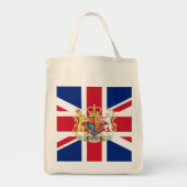イギリス国旗と王室の紋章 トートバッグ (正面)
