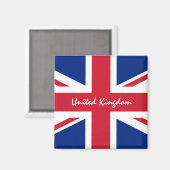 イギリス国旗と統一されたイギリスの休日/スポーツファン マグネット (正面/裏面)