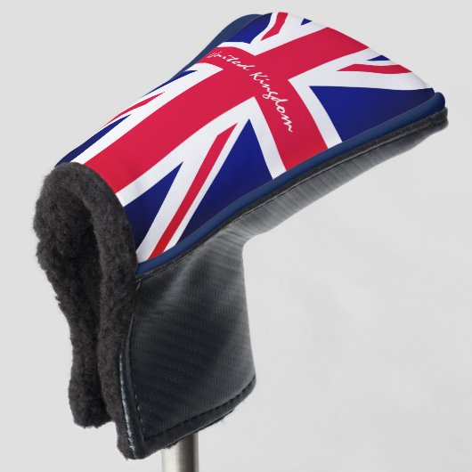 イギリス国旗と統一されたキングダムゴルフクラブが英国をカバー ゴルフヘッドカバー (3/4 正面)
