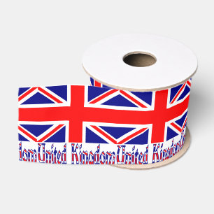 イギリス国旗とVinqueフォント グログランリボン