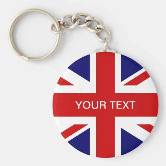 イギリス国旗のキーチェーン |ユニオンジャックデザイン キーホルダー (正面)