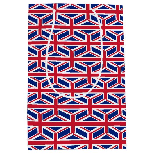 イギリス国旗のギフトバッグ ミディアムペーパーバッグ (正面)
