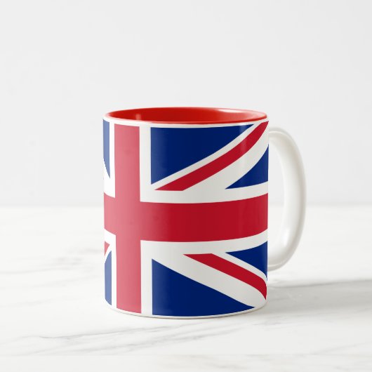 イギリス国旗のコーヒーマグ ツートーンマグカップ (正面右)