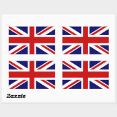 イギリス国旗のシール |ユニオンジャックデザイン 長方形シール (シート)